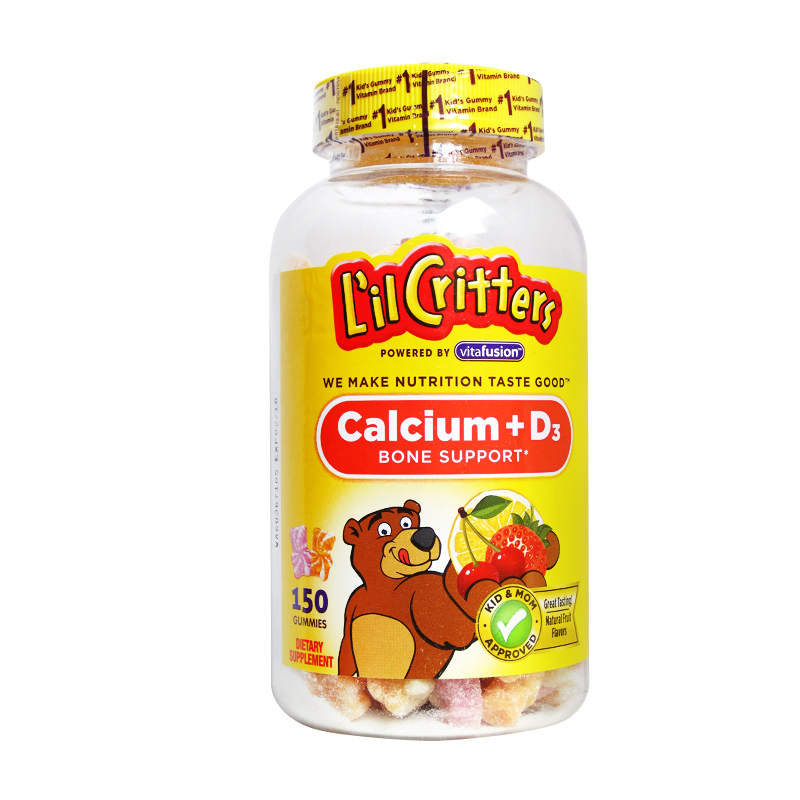 Lil Critters小熊维生素D钙软糖150粒