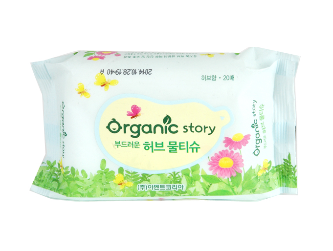 Organic story树林香婴儿湿巾20抽6包
